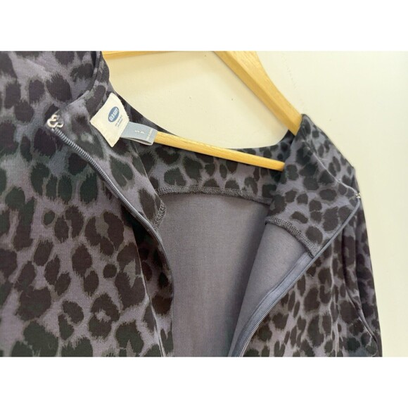 Old Navy Womens Dress Small Gray Black Leopard Print Long Sleeve Bell Cu… - Picture 4 of 10